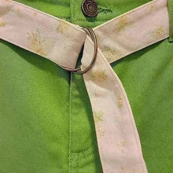 St. John's Bay Green Belted Pants Stretch Size 8P - Picture 4 of 7